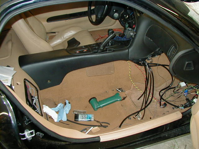 More wiring where bins were