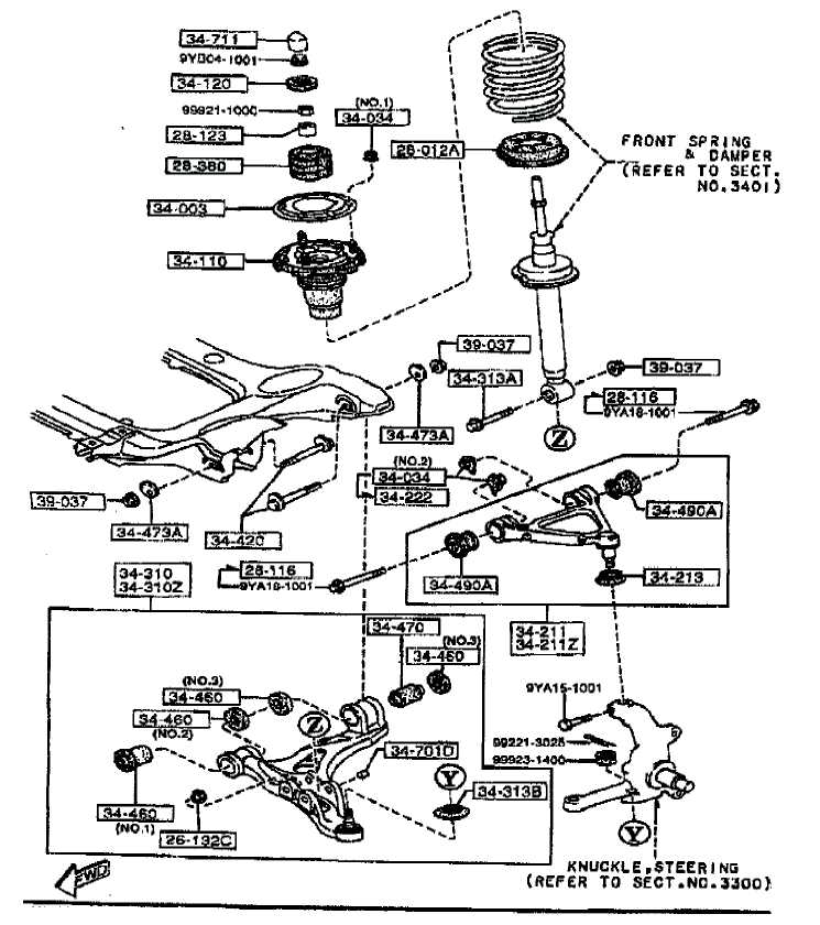 Suspension Diagram w/ Part Numbers 1